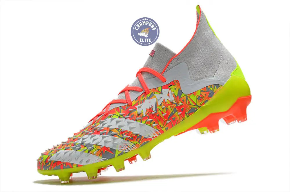 Predator Freak Lacets FG Numbers Up - Gris/Blanc/Jaune – Image 4