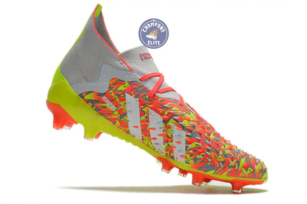Predator Freak Lacets FG Numbers Up - Gris/Blanc/Jaune – Image 3