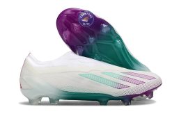 Alternative view of X Crazyfast Elite Laceless FG Blanc/Violet/Vert