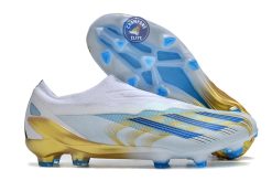 X Crazyfast Elite Laceless FG x Messi 'Las Estrellas' - Blanc/Bleu/Or