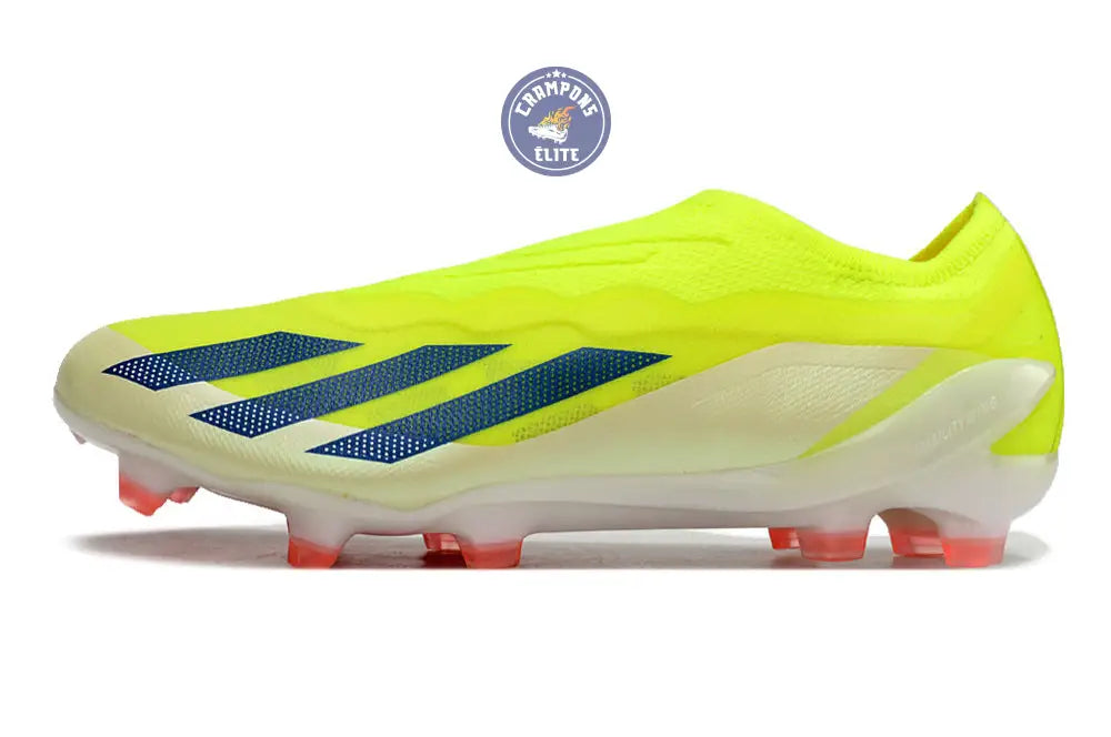 X Crazyfast Elite Laceless FG Solar Energy - Jaune/Noir/Blanc – Image 4