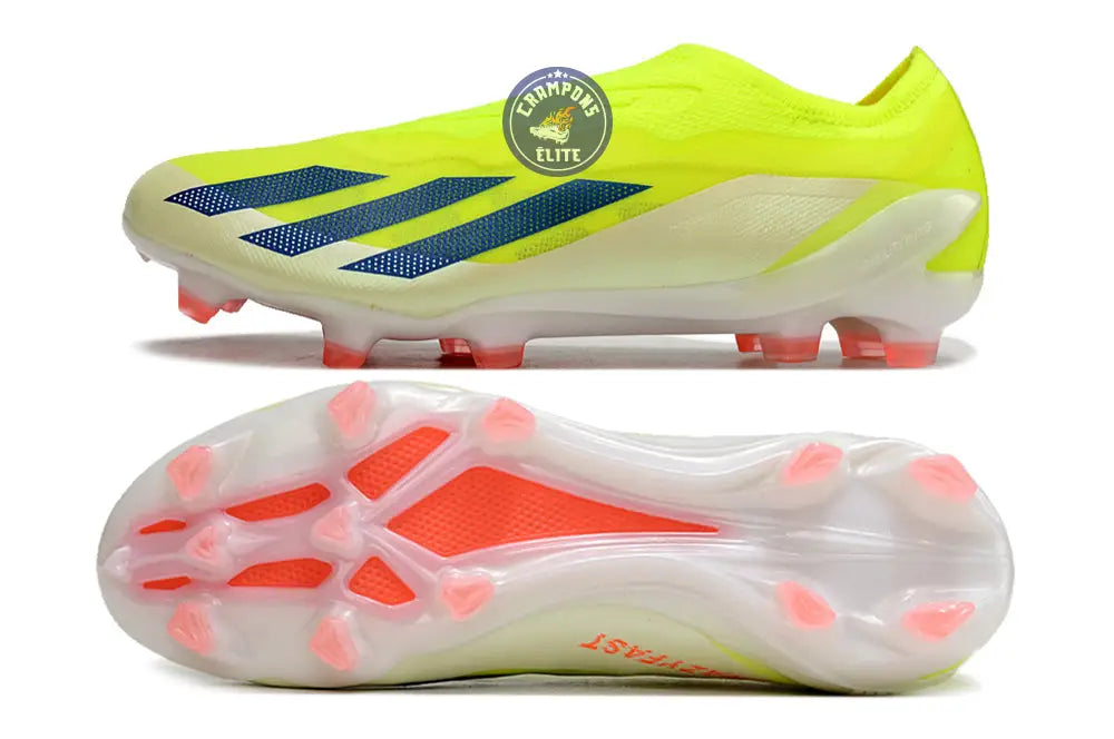 X Crazyfast Elite Laceless FG Solar Energy - Jaune/Noir/Blanc – Image 3