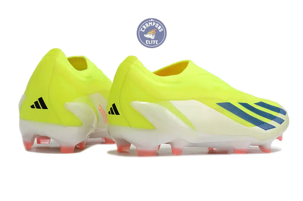 X Crazyfast Elite Laceless FG Solar Energy - Jaune/Noir/Blanc – Image 7