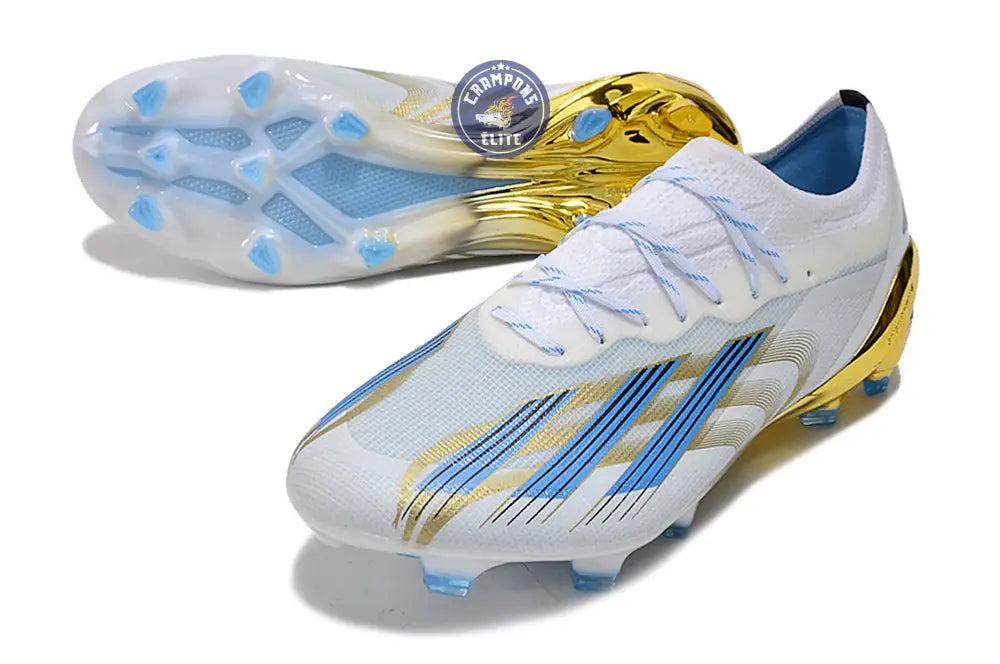 X Crazyfast Messi .1 FG Las Estrellas - Blanc/Bleu/Doré ÉDITION LIMITÉ – Image 2
