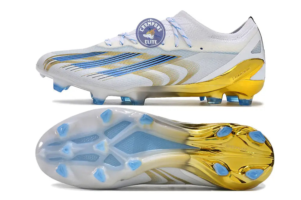 X Crazyfast Messi .1 FG Las Estrellas - Blanc/Bleu/Doré ÉDITION LIMITÉ – Image 3