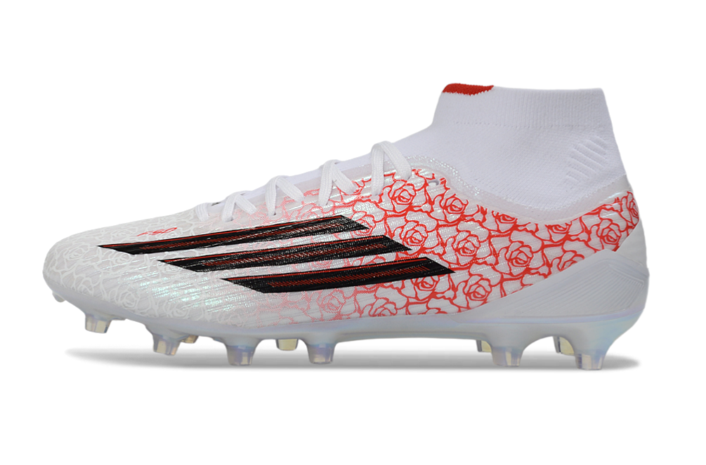 F50 Elite High FG - Roses blanches/écarlates/semelle irisée – Image 5
