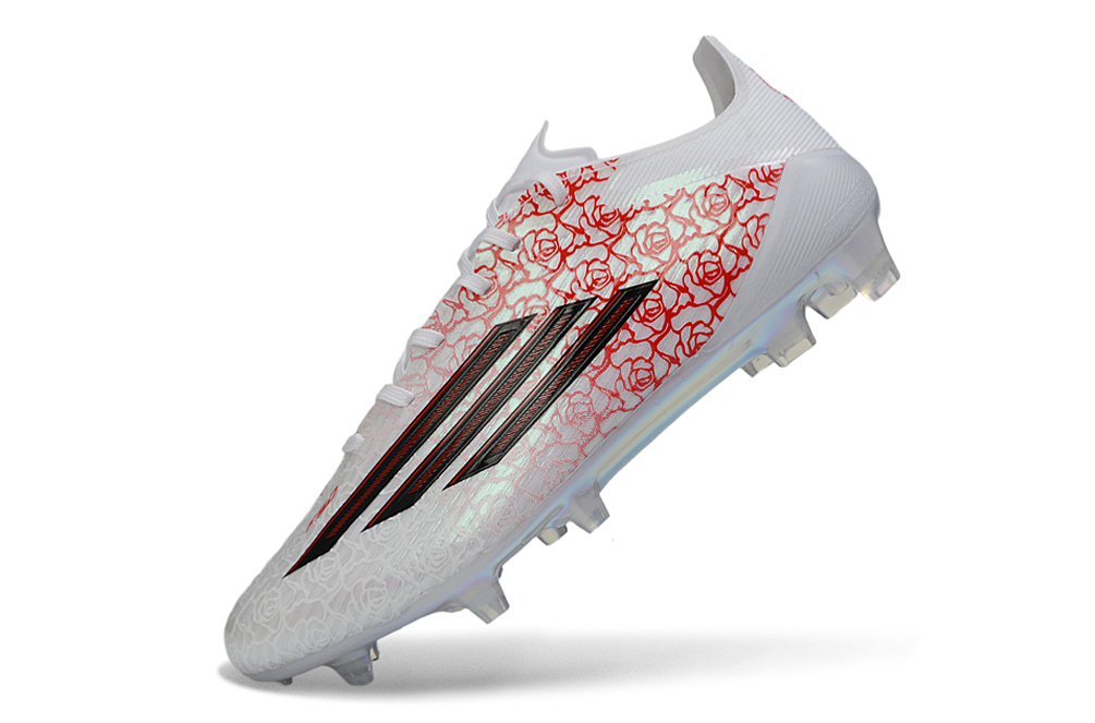F50 Elite Low FG - Roses blanches/écarlates/semelle irisée – Image 7