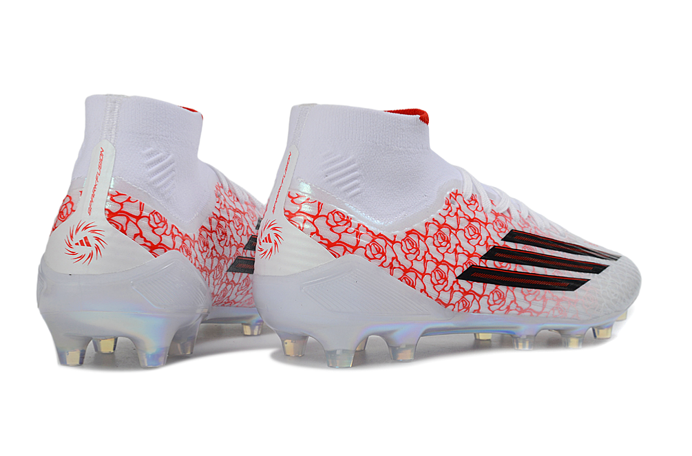 F50 Elite High FG - Roses blanches/écarlates/semelle irisée – Image 6