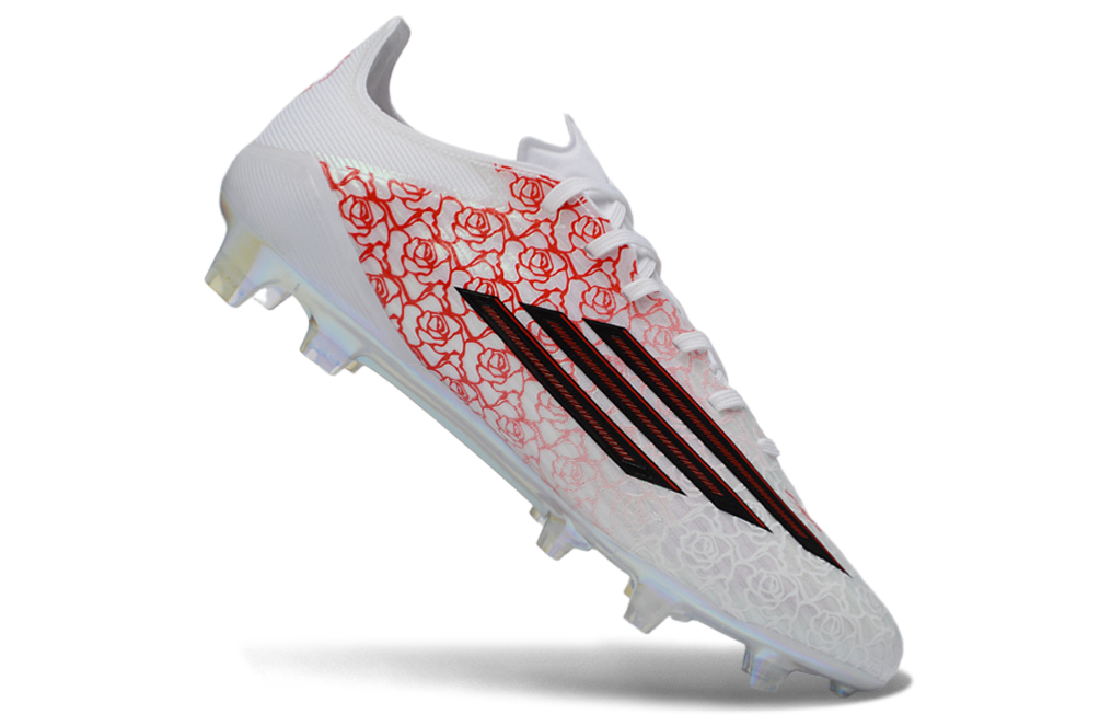 F50 Elite Low FG - Roses blanches/écarlates/semelle irisée – Image 3