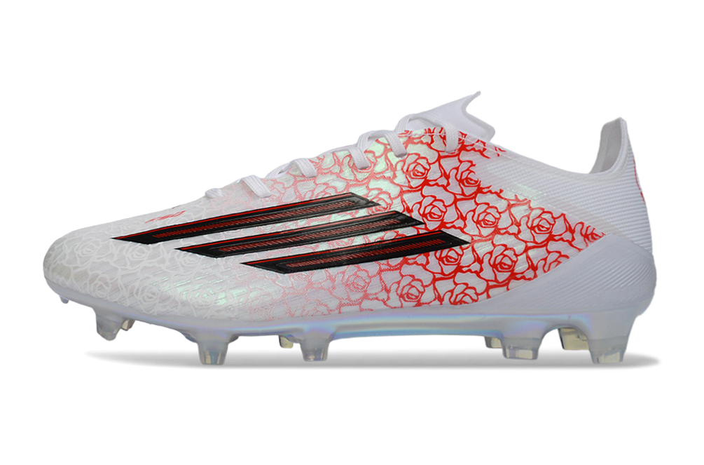 F50 Elite Low FG - Roses blanches/écarlates/semelle irisée – Image 2