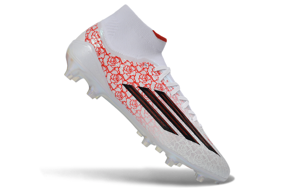 F50 Elite High FG - Roses blanches/écarlates/semelle irisée – Image 2